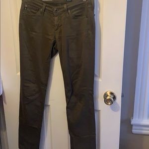 Green suede AG pants